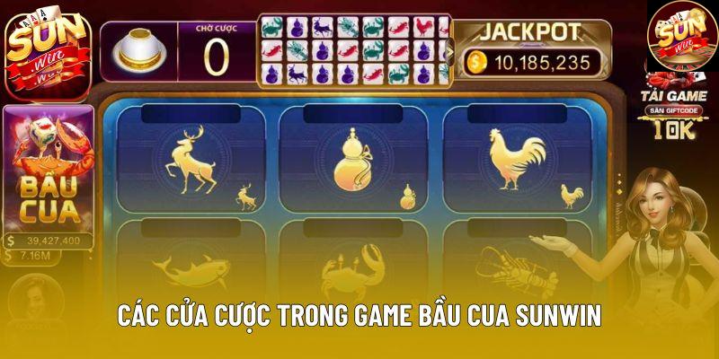 Các cửa cược trong game Bầu Cua Sunwin Các cửa cược trong game Bầu Cua Sunwin