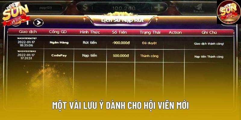 Một vài lưu ý dành cho hội viên mới