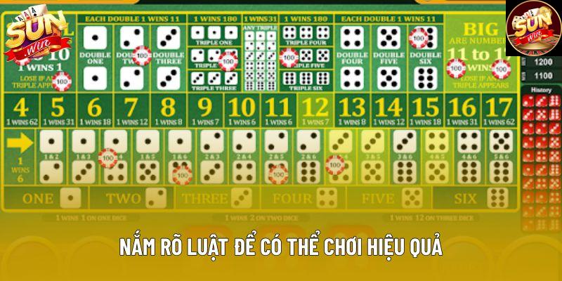 Nắm rõ luật để có thể chơi hiệu quả Nắm rõ luật để có thể chơi hiệu quả
