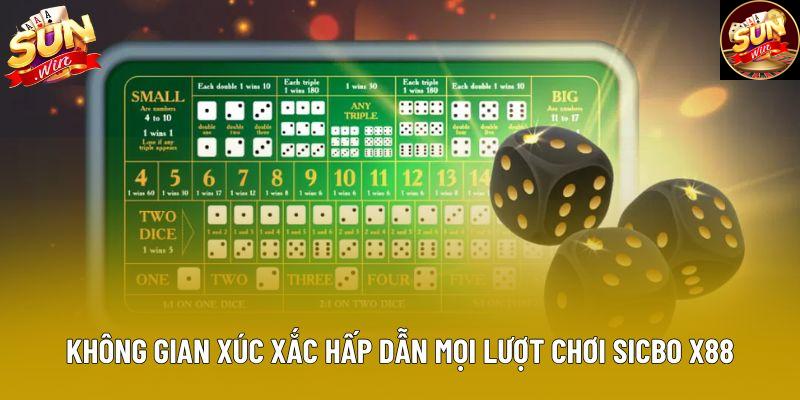 Không gian xúc xắc hấp dẫn mọi lượt chơi sicbo x88 Không gian xúc xắc hấp dẫn mọi lượt chơi sicbo x88