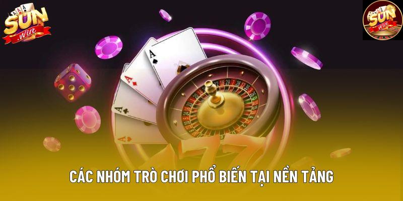 Các nhóm trò chơi phổ biến tại nền tảng Các nhóm trò chơi phổ biến tại nền tảng