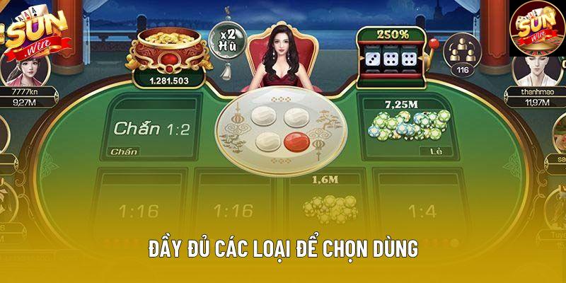 Đầy đủ các loại để chọn dùng Đầy đủ các loại để chọn dùng